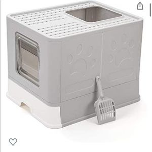 Top and side entry litter box